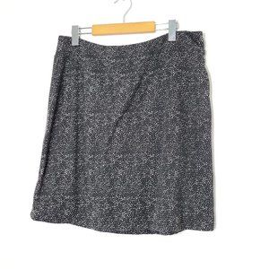 Segments Luxe | Black A-Line Mini Skort Classic Polka Dot Stretch Pull-On Sz XL